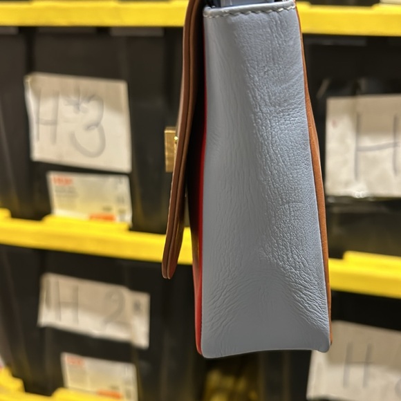 Olivia Clergue Medium Gertrude Color Blue red brown  Crossbody - Picture 3 of 7